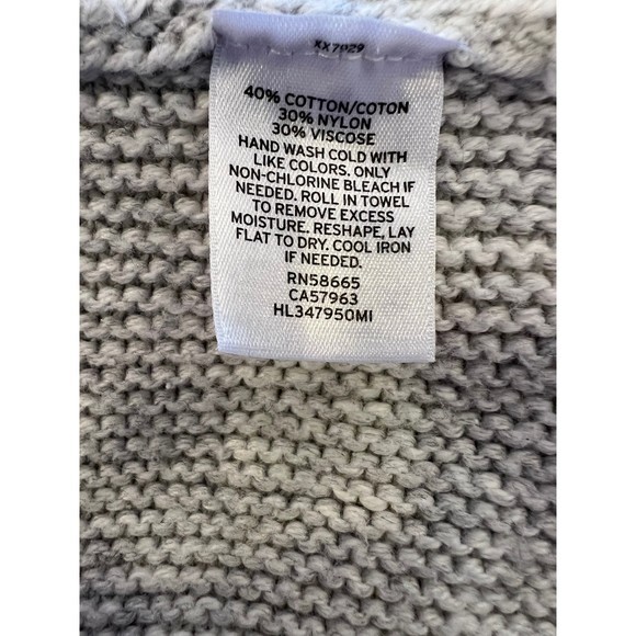 Chelsea 28 Gray Open Shoulder Slouchy Sweater Cardigan Women's‎ Size M/L - Picture 5 of 5